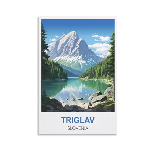 1000-teiliges Puzzle, Triglav Slowenien Poster Puzzle 1000 Teile Holzpuzzle Lernspielzeug für Erwachsene und Kinder Familiendekompressionsspiel 38x26cm von AFHMZ