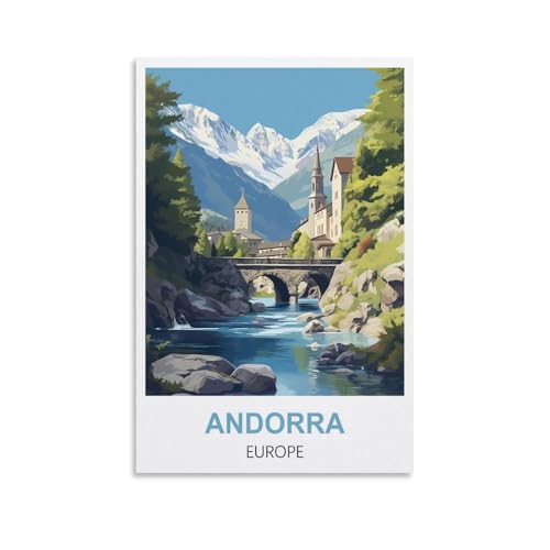 1000-teiliges Puzzle „Andorra Europa“ 1000-teiliges Puzzle für Erwachsene – Anspruchsvolles Denkspiel für Erwachsene, 38 x 26 cm von AFHMZ