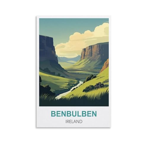 1000-teiliges Puzzle „Benbulben Irland“ für Kinder und Erwachsene, personalisiertes Puzzle-Spiel zum Zusammensetzen, 70 x 50 cm von AFHMZ