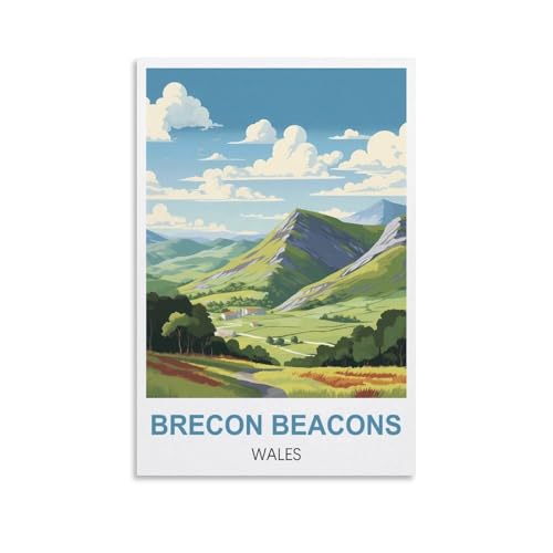 1000-teiliges Puzzle „Brecon Beacons, Wales“ für Kinder und Erwachsene, personalisiertes Puzzle-Spiel zum Zusammensetzen, 70 x 50 cm von AFHMZ