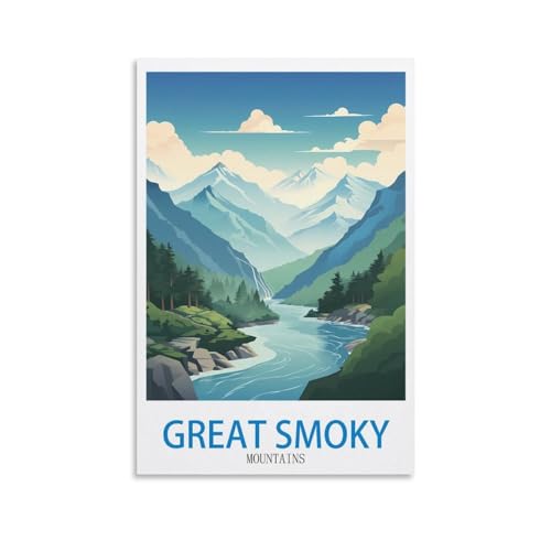 1000-teiliges Puzzle „Great Smoky Mountains“ 1000-teiliges Puzzle für Erwachsene – Anspruchsvolles Denkspiel für Erwachsene, 38 x 26 cm von AFHMZ