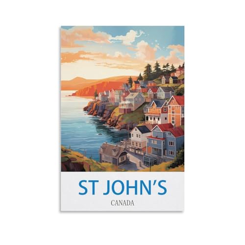 1000-teiliges Puzzle „St. John's, Kanada“ für Kinder und Erwachsene, personalisiertes Puzzle-Spiel zum Zusammensetzen, 70 x 50 cm von AFHMZ