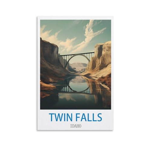 1000-teiliges Puzzle „Twin Falls, Idaho“ für Kinder und Erwachsene, personalisiertes Puzzle-Spiel zum Zusammensetzen, 70 x 50 cm von AFHMZ