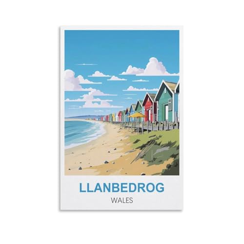 1000-teiliges Puzzle Llanbedrog Wales 1000-teiliges Puzzle für Erwachsene – Anspruchsvolles Denkspiel für Erwachsene, 38 x 26 cm von AFHMZ