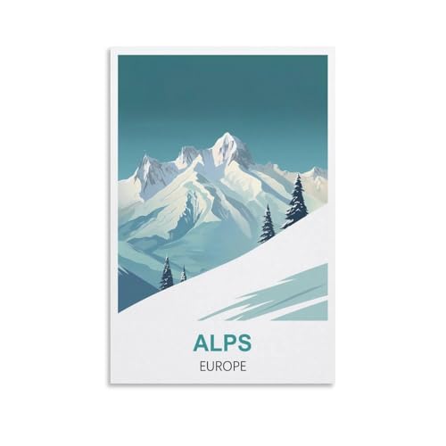 1000-teiliges Puzzle für Erwachsene, Alpen-Europa, nachhaltiges Puzzle für Teenager, Geschenke, klassisches Puzzle für die Gehirn-Herausforderung, 70 x 50 cm von AFHMZ