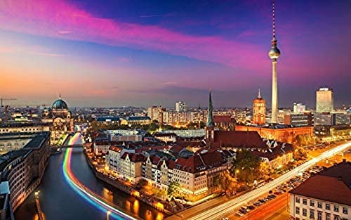 1000-teiliges Puzzle für Erwachsene, Berliner Nachtszene, Denksport-Puzzle für Kinder, Lernspiele, Denksport-Puzzle für Kinder, Lernspiele, Geschenk, 52 x 38 cm 1000-teiliges Puzzle für Erwachsene, Berliner Nachtszene, Denksport-Puzzle für Kinder, Lernspiele, Denksport-Puzzle für Kinder, Lernspiele, Geschenk, 52 x 38 cm von AFHMZ