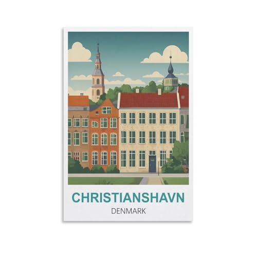 1000-teiliges Puzzle für Erwachsene, Christianshavn, Dänemark, 1000-teiliges Puzzle, Lernspiele, Heimdekoration, Puzzle, 70 x 50 cm von AFHMZ
