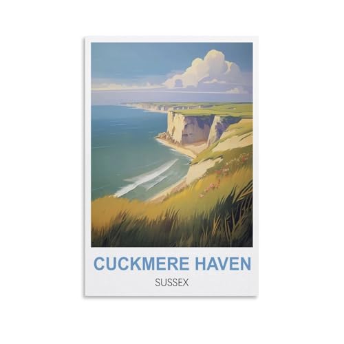 1000-teiliges Puzzle für Erwachsene, Cuckmere Haven Sussex, 1000-teiliges Puzzle, Lernspiele, Heimdekoration, Puzzle, 70 x 50 cm von AFHMZ