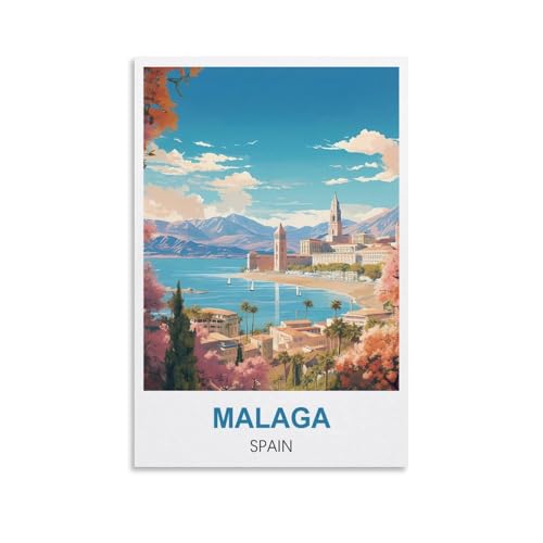 1000-teiliges Puzzle für Erwachsene, Malaga, Spanien, nachhaltiges Puzzle für Teenager, Geschenke, klassisches Puzzle für die Gehirnherausforderung, 70 x 50 cm von AFHMZ