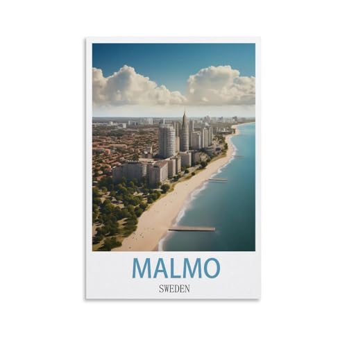 1000-teiliges Puzzle für Erwachsene, Malmö, Schweden-Poster, 1000-teiliges Puzzle, Lernspiele, Heimdekoration, Puzzle, 70 x 50 cm von AFHMZ