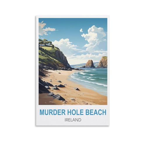 1000-teiliges Puzzle für Erwachsene, Murder Hole Beach, Irland-Poster, klassisches Brain-Challenge-Puzzle, schwieriges, anspruchsvolles Spiel, 70 x 50 cm von AFHMZ