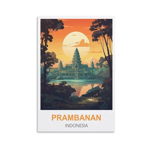 1000-teiliges Puzzle für Erwachsene, Prambanan Indonesia, 1000-teiliges Puzzle, Lernspiele, Heimdekoration, Puzzle, 38 x 26 cm von AFHMZ