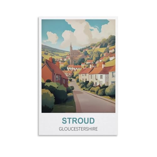 1000-teiliges Puzzle für Erwachsene, Stroud Gloucestershire-Poster, 1000-teiliges Puzzle, Lernspiele, Heimdekoration, Puzzle, 52 x 38 cm von AFHMZ