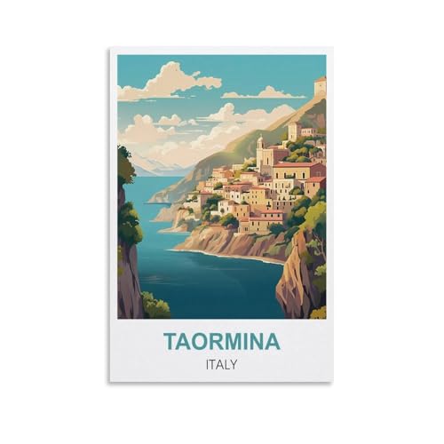 1000-teiliges Puzzle für Erwachsene, Taormina, Italien-Poster, 1000-teiliges Puzzle, Lernspiele, Heimdekoration, Puzzle, 38 x 26 cm von AFHMZ