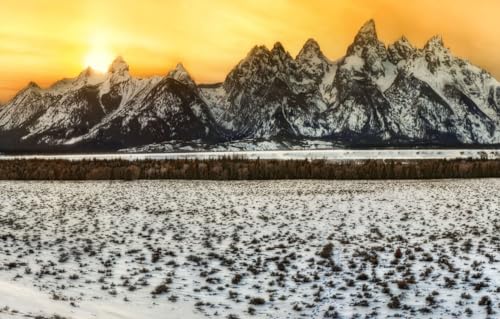 1000-teiliges Puzzle für Erwachsene | Familienspaß-Puzzle 1000 Teile für Erwachsene, Geschenke, Schnee, Berge, 70 x 100 cm von AFHMZ