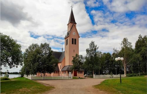 1000-teiliges Puzzle für Erwachsene | Puzzle 1000 Teile für Erwachsene, Geschenke, Kirche, Schweden, 70 x 100 cm von AFHMZ