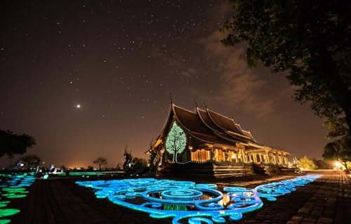 1000-teiliges Puzzle für Erwachsene und Kinder ab 10 Jahren, Landschaft, Thailand, Tempel, 70 x 100 cm von AFHMZ