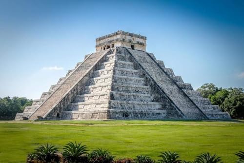 200 Teile Puzzle Kukulkan Pyramide Maya-Tempel Puzzle Spielzeug Spiele Für Erwachsene Kinder Jugendliche Geschenk 35x25CM von AFHMZ