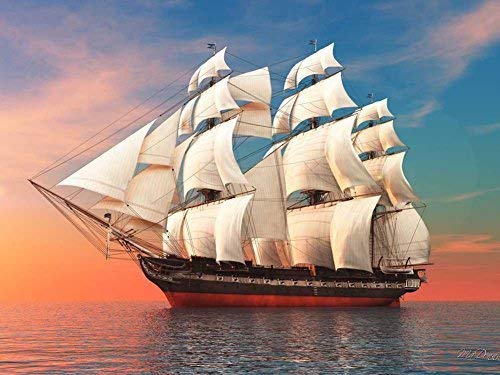 2000 Papierpuzzleteile „Großsegler bei Sonnenaufgang“ Puzzlespiel für Erwachsene und Jugendliche, 70 x 100 cm 2000 Papierpuzzleteile „Großsegler bei Sonnenaufgang“ Puzzlespiel für Erwachsene und Jugendliche, 70 x 100 cm von AFHMZ