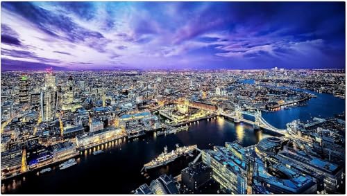 2000 Teile Puzzle für Erwachsene, Puzzle mit Blick auf die Lichter der Stadt London, Unisex-Spiele, 70 x 100 cm von AFHMZ