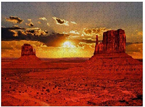 2000-teiliges Papierpuzzle, wunderschöne Sonnenaufgangslandschaft im Monument Valley, Puzzle, lustiges Spiel, Spielzeug, Geburtstagsgeschenke, 100 x 70 cm 2000-teiliges Papierpuzzle, wunderschöne Sonnenaufgangslandschaft im Monument Valley, Puzzle, lustiges Spiel, Spielzeug, Geburtstagsgeschenke, 100 x 70 cm von AFHMZ