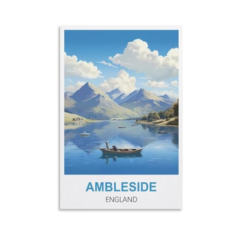 2000-teiliges Puzzle, Ambleside England Poster für Erwachsene, Lernspiel, Herausforderungsspielzeug, 2000-teiliges Puzzle für Erwachsene und Kinder, 100 x 70 cm von AFHMZ