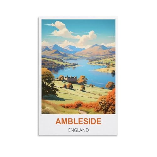 2000-teiliges Puzzle, Ambleside England-Poster für Kinder und Erwachsene, personalisiertes Puzzle-Spiel zum Zusammenbauen, 100 x 70 cm von AFHMZ