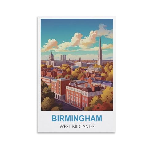 2000-teiliges Puzzle, Birmingham, West Midlands, für Kinder und Erwachsene, personalisiertes Puzzle-Spiel zum Zusammensetzen, 100 x 70 cm von AFHMZ