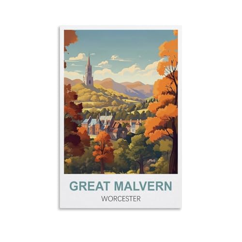 2000-teiliges Puzzle, Great Malvern Worcester Posters Puzzle 2000-teiliges Holzpuzzle Lernspielzeug für Erwachsene und Kinder Familien-Dekompressionsspiel 100 x 70 cm von AFHMZ
