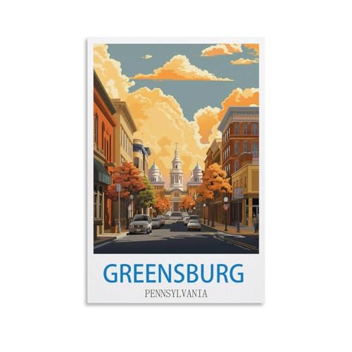 2000-teiliges Puzzle, Greensburg, Pennsylvania, anspruchsvolles, schwieriges Puzzle, Lernspiel, Puzzles, Geschenke für Erwachsene, 100 x 70 cm von AFHMZ