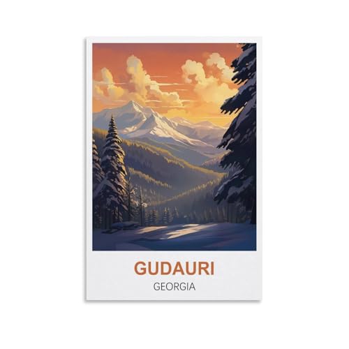 2000-teiliges Puzzle, Gudauri, Georgia Poster Puzzle 2000 Teile Holzpuzzle Lernspielzeug für Erwachsene und Kinder Familien-Dekompressionsspiel 100x70CM von AFHMZ