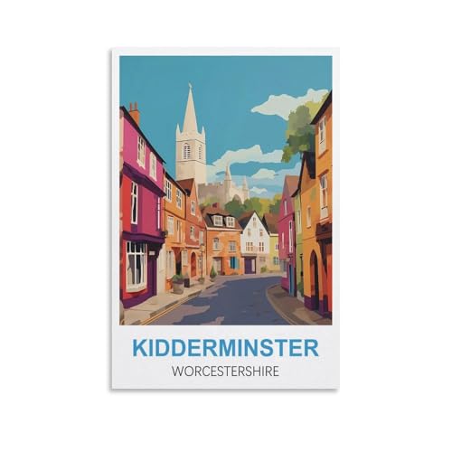 2000-teiliges Puzzle, Kidderminster Worcestershire-Poster für Kinder und Erwachsene, personalisiertes Puzzle-Spiel zum Zusammenbauen, 100 x 70 cm von AFHMZ