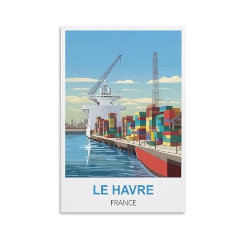 2000-teiliges Puzzle, Le Havre, Frankreich, anspruchsvolles, schwieriges Puzzle, Lernspiel, Puzzles, Geschenke für Erwachsene, 100 x 70 cm von AFHMZ