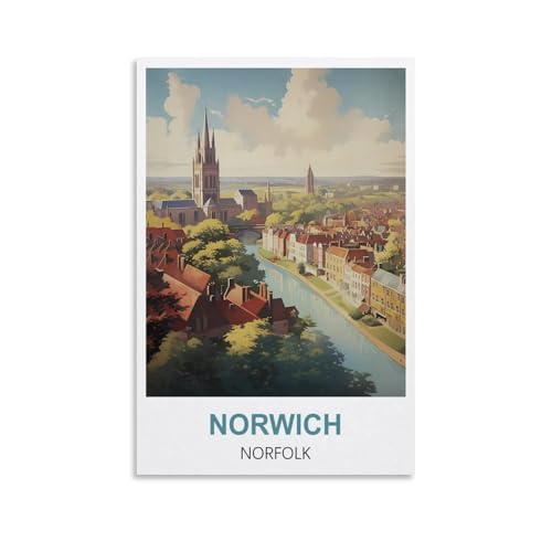 2000-teiliges Puzzle, Norwich Norfolk Posters Puzzle 2000-teiliges Holzpuzzle Lernspielzeug für Erwachsene und Kinder, Familien-Dekompressionsspiel 100 x 70 cm von AFHMZ
