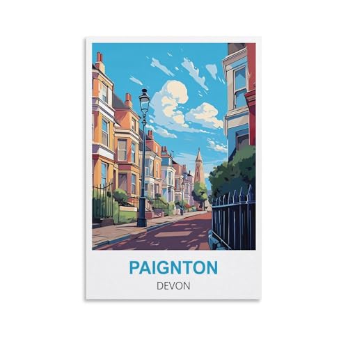 2000-teiliges Puzzle, Paignton Devon Poster für Erwachsene, Lernspiel, Herausforderungsspielzeug, 2000-teiliges Puzzle für Erwachsene und Kinder, 100 x 70 cm von AFHMZ
