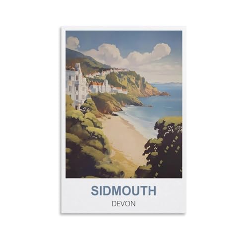 2000-teiliges Puzzle, Sidmouth Devon Posters Puzzle 2000-teiliges Holzpuzzle Lernspielzeug für Erwachsene und Kinder, Familien-Dekompressionsspiel 100 x 70 cm von AFHMZ