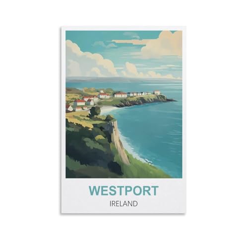2000-teiliges Puzzle, Westport, Irland-Poster, Puzzle, 2000-teiliges Holzpuzzle, Lernspielzeug für Erwachsene und Kinder, Familien-Dekompressionsspiel, 100 x 70 cm von AFHMZ