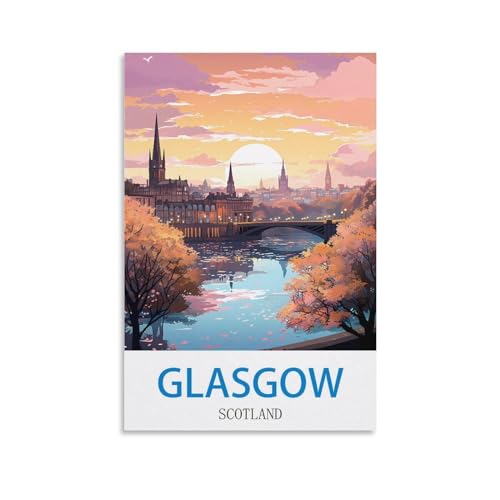 2000-teiliges Puzzle Glasgow, Schottland für Kinder und Erwachsene, personalisiertes Puzzle-Spiel zum Zusammensetzen, 100 x 70 cm von AFHMZ