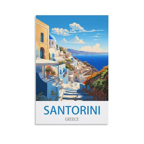 2000-teiliges Puzzle Santorini, Griechenland, für Kinder und Erwachsene, personalisiertes Puzzle-Spiel zum Zusammensetzen, 100 x 70 cm von AFHMZ