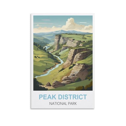 2000-teiliges Puzzle für Erwachsene, Poster zum Peak District National Park, klassisches Brain Challenge-Puzzle, schwieriges, anspruchsvolles Spiel, 100 x 70 cm von AFHMZ
