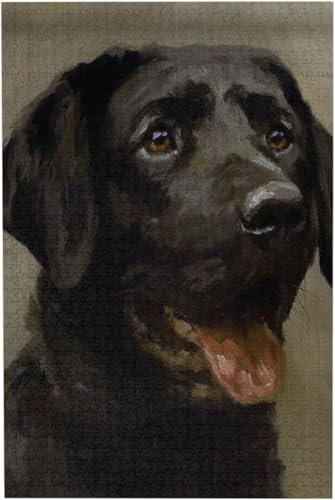 300-teiliges Puzzle mit schwarzem Labrador-Hund für Erwachsene, Puzzle für Erwachsene und als pädagogisches Geschenk für die Heimdekoration, 38 x 26 cm 300-teiliges Puzzle mit schwarzem Labrador-Hund für Erwachsene, Puzzle für Erwachsene und als pädagogisches Geschenk für die Heimdekoration, 38 x 26 cm von AFHMZ