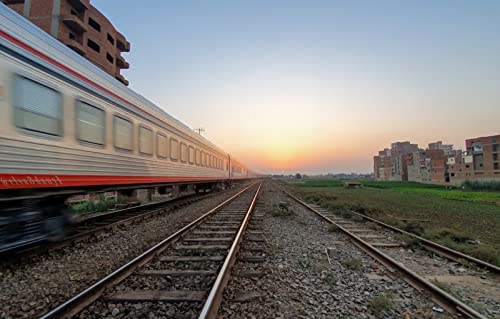 3D-Puzzle, 300 Teile, Schönheit der Natur, Ägypten, Sonne, Zug, Lokomotive, Eisenbahn, Sonnenuntergang, 38 x 26 cm 3D-Puzzle, 300 Teile, Schönheit der Natur, Ägypten, Sonne, Zug, Lokomotive, Eisenbahn, Sonnenuntergang, 38 x 26 cm von AFHMZ