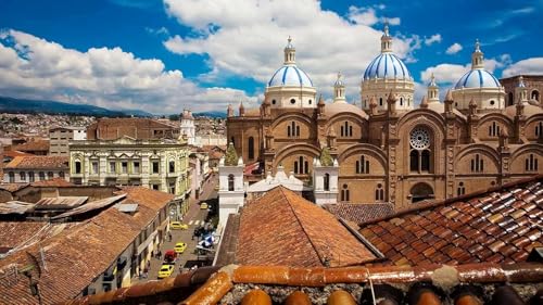 500 Teile Ecuador Kathedrale von Cuenca Puzzle Kreative Naturlandschaft Hartes Puzzle Holzpuzzle 52x38CM von AFHMZ
