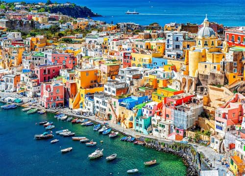 500 Teile Puzzle für Erwachsene Puzzle für Erwachsene Puzzle Insel Procida 52x38CM von AFHMZ