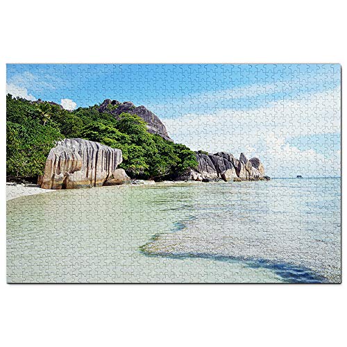 ANSE Source d'Argent, Insel La Digue, Seychellen, Puzzle, 1000 Teile, Spiel, Kunstwerk, Reisesouvenir, 100 x 70 cm von AFHMZ