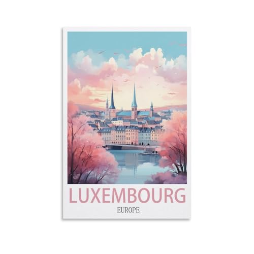 Anspruchsvolle Puzzles, Luxemburg-Luxembourg-Poster, Puzzle 2000 Teile für Erwachsene, anspruchsvolle Puzzlespiele, 100 x 70 cm Anspruchsvolle Puzzles, Luxemburg-Luxembourg-Poster, Puzzle 2000 Teile für Erwachsene, anspruchsvolle Puzzlespiele, 100 x 70 cm von AFHMZ