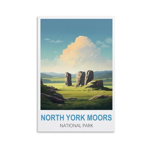 Anspruchsvolle Puzzles, North York Moors National Park England Puzzle 1000 Teile für Erwachsene, anspruchsvolle Puzzlespiele 38 x 26 cm von AFHMZ