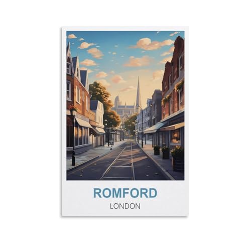 Anspruchsvolle Puzzles, Romford London Posters JigsawPuzzle 1000 Teile für Erwachsene, anspruchsvolle Puzzlespiele 38x26CM von AFHMZ