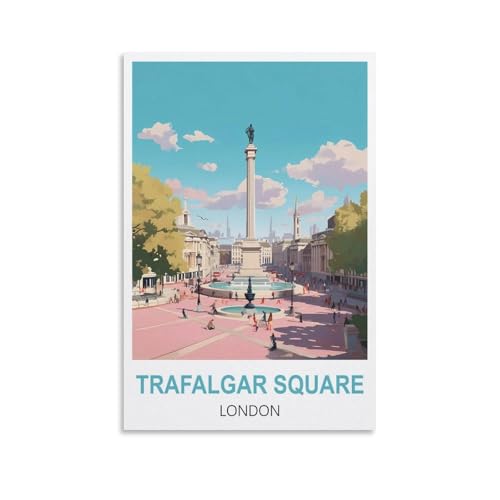 Anspruchsvolle Puzzles, Trafalgar Square London Poster Puzzle 2000 Teile für Erwachsene, anspruchsvolle Puzzlespiele 100 x 70 cm Anspruchsvolle Puzzles, Trafalgar Square London Poster Puzzle 2000 Teile für Erwachsene, anspruchsvolle Puzzlespiele 100 x 70 cm von AFHMZ