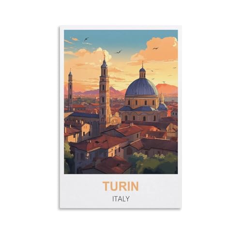 Anspruchsvolle Puzzles, Turin, Italien, Puzzle 1000 Teile für Erwachsene, anspruchsvolle Puzzlespiele, 70 x 50 cm von AFHMZ